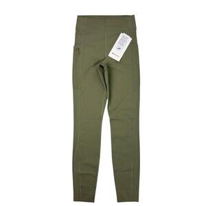 Lululemon Fast and Free HR Tight 25” Army Green Women’s Size 6 NWT